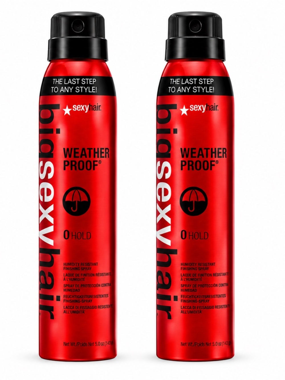 Sexy Hair Big Weather Proof Humidity Resistant Spray 5 fl oz / 143 g Duo Pack